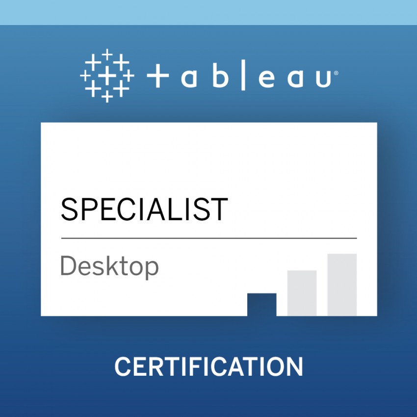 Tableau Specialist Desktop Certification