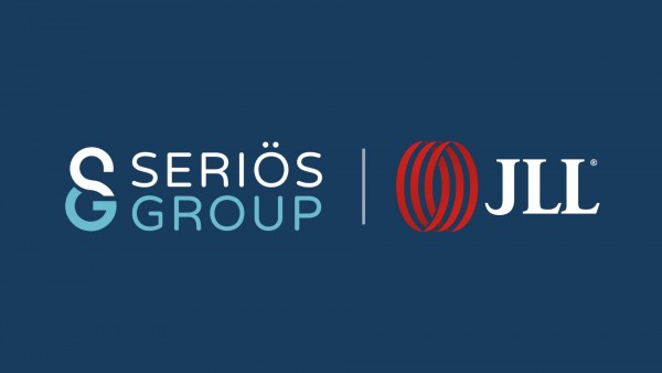 JLL and Seriös Group logo with navy blue background